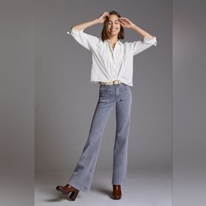 ANTHROPOLOGIE MKT STUDIO DIANA TWILL BOOTCUT GRAY WASH JEANS